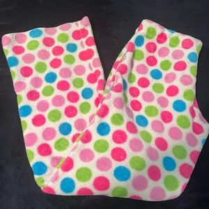 Polka Dot fuzzy pajama pants
